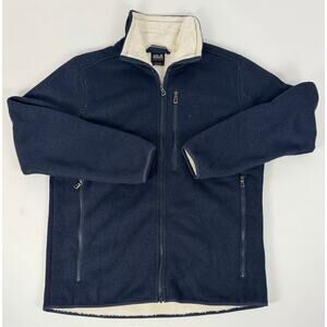 Jack Wolfskin Lake Ridge Sherpa Fleece Lined Jacket Blue / White UK 48 / US XXL